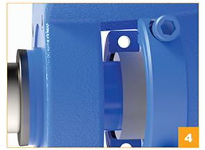 Step 4: Loosen the shaft seal lock collar